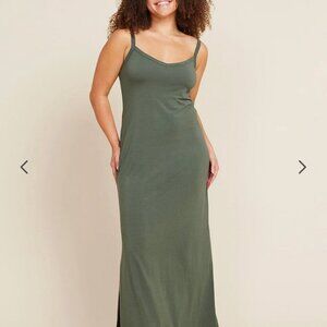 NWT bamboo Boody v-neck green dress XS